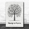 Heatwave Always And Forever Music Script Tree Decorative Wall Art Gift Song Lyric Print