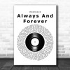 Heatwave Always And Forever Vinyl Record Decorative Wall Art Gift Song Lyric Print