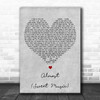 Hozier Almost (Sweet Music) Grey Heart Decorative Wall Art Gift Song Lyric Print