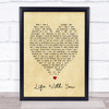 Life With You The Proclaimers Vintage Heart Song Lyric Music Wall Art Print