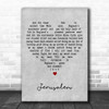 Hubert Parry Jerusalem Grey Heart Decorative Wall Art Gift Song Lyric Print