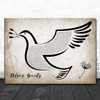 Idina Menzel Defying Gravity Vintage Dove Bird Decorative Wall Art Gift Song Lyric Print
