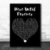 In Flames Here Until Forever Black Heart Decorative Wall Art Gift Song Lyric Print