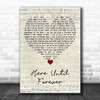 In Flames Here Until Forever Script Heart Decorative Wall Art Gift Song Lyric Print