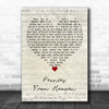 Inner City Pennies From Heaven Script Heart Decorative Wall Art Gift Song Lyric Print