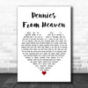 Inner City Pennies From Heaven White Heart Decorative Wall Art Gift Song Lyric Print