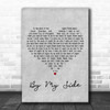 INXS By My Side Grey Heart Decorative Wall Art Gift Song Lyric Print
