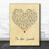 Jackie Wilson To Be Loved Vintage Heart Decorative Wall Art Gift Song Lyric Print