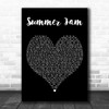 Jake Owen Summer Jam Black Heart Decorative Wall Art Gift Song Lyric Print