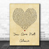 Michael Jackson You Are Not Alone Vintage Heart Song Lyric Music Wall Art Print