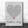 James Surfers Song Grey Heart Decorative Wall Art Gift Song Lyric Print