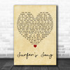 James Surfers Song Vintage Heart Decorative Wall Art Gift Song Lyric Print