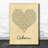 Miguel Adorn Vintage Heart Song Lyric Music Wall Art Print