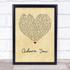 Miley Cyrus Adore You Vintage Heart Song Lyric Music Wall Art Print