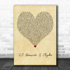 JAY-Z Featuring BeyoncÃ© 03 Bonnie & Clyde Vintage Heart Decorative Wall Art Gift Song Lyric Print