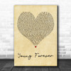 JAY-Z Featuring Mr. Hudson Young Forever Vintage Heart Decorative Wall Art Gift Song Lyric Print