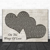 Jeffrey Osborne On The Wings Of Love Landscape Music Script Two Hearts Wall Art Song Lyric Print