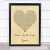 Nathan Sykes Over And Over Again Vintage Heart Song Lyric Music Wall Art Print