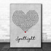 Jennifer Hudson Spotlight Grey Heart Decorative Wall Art Gift Song Lyric Print