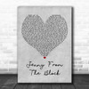 Jennifer Lopez Jenny from the Block Grey Heart Decorative Wall Art Gift Song Lyric Print