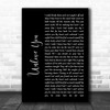 Jennifer Nettles Unlove You Black Script Decorative Wall Art Gift Song Lyric Print