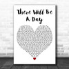 Jeremy Camp There Will Be a Day White Heart Decorative Wall Art Gift Song Lyric Print