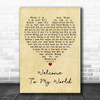 Jim Reeves Welcome To My World Vintage Heart Decorative Wall Art Gift Song Lyric Print