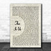 Jimmie Allen & Noah Cyrus This Is Us Vintage Script Decorative Wall Art Gift Song Lyric Print