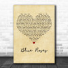 Jimmy Nail Blue Roses Vintage Heart Decorative Wall Art Gift Song Lyric Print