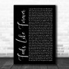 Joe Cocker Feels Like Forever Black Script Decorative Wall Art Gift Song Lyric Print