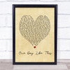 One Day Like This Elbow Vintage Heart Song Lyric Music Wall Art Print