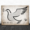 John Farnham You're The Voice Vintage Dove Bird Decorative Wall Art Gift Song Lyric Print