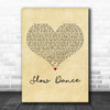 John Legend Slow Dance Vintage Heart Decorative Wall Art Gift Song Lyric Print