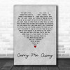 John Mayer Carry Me Away Grey Heart Decorative Wall Art Gift Song Lyric Print