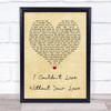 Petula Clark I Couldn't Live Without Your Love Vintage Heart Song Lyric Music Wall Art Print