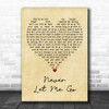 Johnny Ace Never Let Me Go Vintage Heart Decorative Wall Art Gift Song Lyric Print