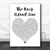 Johnny Cash The Rock Island Line White Heart Decorative Wall Art Gift Song Lyric Print