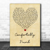 Pink Floyd Comfortably Numb Vintage Heart Song Lyric Music Wall Art Print