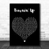 Jonas Brothers Burnin Up Black Heart Decorative Wall Art Gift Song Lyric Print