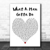 Jonas Brothers What A Man Gotta Do White Heart Decorative Wall Art Gift Song Lyric Print