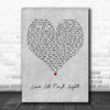 Jordan Mackampa Love At First Sight Grey Heart Decorative Wall Art Gift Song Lyric Print