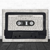 Joy Division Love Will Tear Us Apart Music Script Cassette Tape Wall Art Gift Song Lyric Print