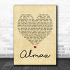 Randy Crawford Almaz Vintage Heart Song Lyric Music Wall Art Print