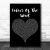 Judy Kuhn Colors Of The Wind Black Heart Decorative Wall Art Gift Song Lyric Print