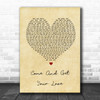 Redbone Come And Get Your Love Vintage Heart Song Lyric Music Wall Art Print