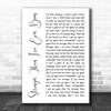 Kaleena Zanders Stronger Than I've Ever Been White Script Decorative Gift Song Lyric Print