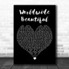 Kane Brown Worldwide Beautiful Black Heart Decorative Wall Art Gift Song Lyric Print