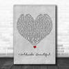 Kane Brown Worldwide Beautiful Grey Heart Decorative Wall Art Gift Song Lyric Print