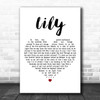 Kate Bush Lily White Heart Decorative Wall Art Gift Song Lyric Print