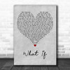 Kate Winslet What If Grey Heart Decorative Wall Art Gift Song Lyric Print